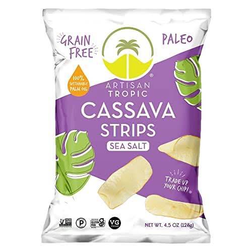 Artisan Tropic Sea Salt Cassava Snack Strips - Grain Free - NOGA FOOD SNACKS