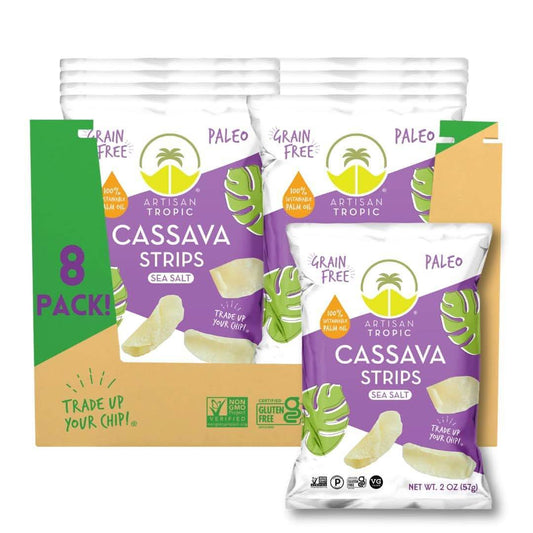 Artisan Tropic Cassava Chips Bulk Buy - 8 Pack Sea Salt - NOGA FOOD SNACKS